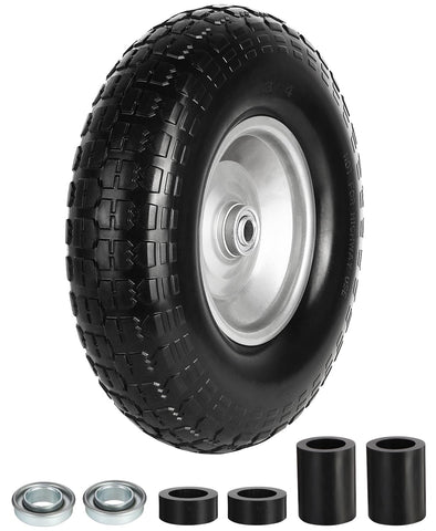 FEILOONG 13-inch wheelbarrow tire flat-free ready for garden work.