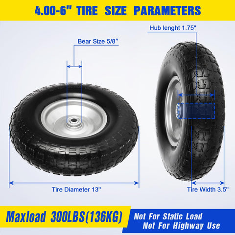 FEILOONG solid-rubber tire with foam core resists punctures.