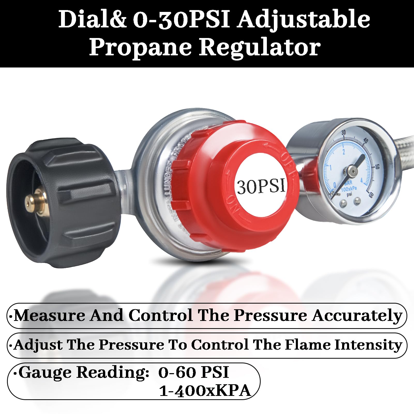 Feirenql brass orifice connector 3-8 flare enables flexible propane setup.