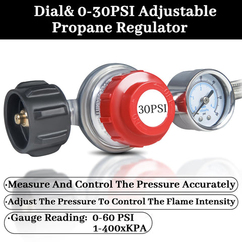 Feirenql brass orifice connector 3-8 flare enables flexible propane setup.
