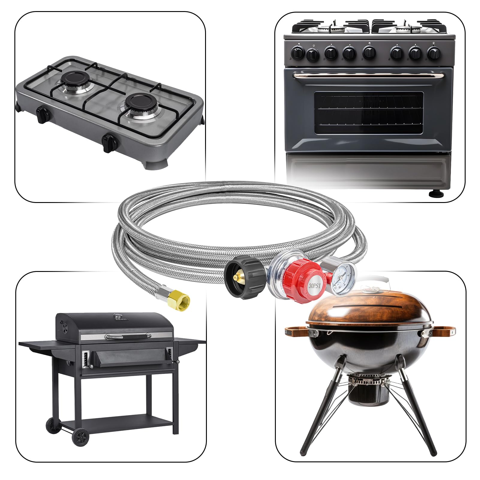 Feirenql sealing washers ensure leak prevention during outdoor grilling.