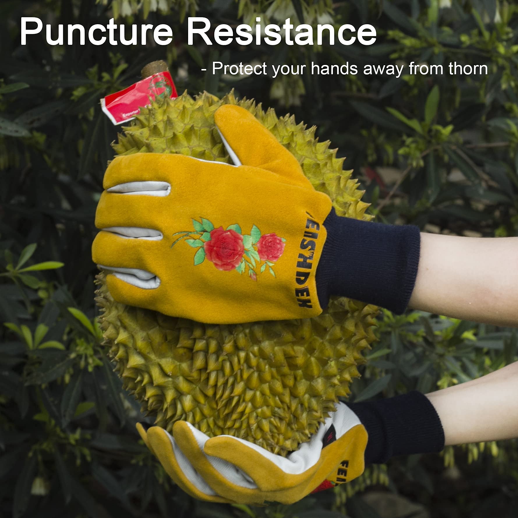 FEISHDEK cactus gloves with touchscreen tip for device use without removing gloves