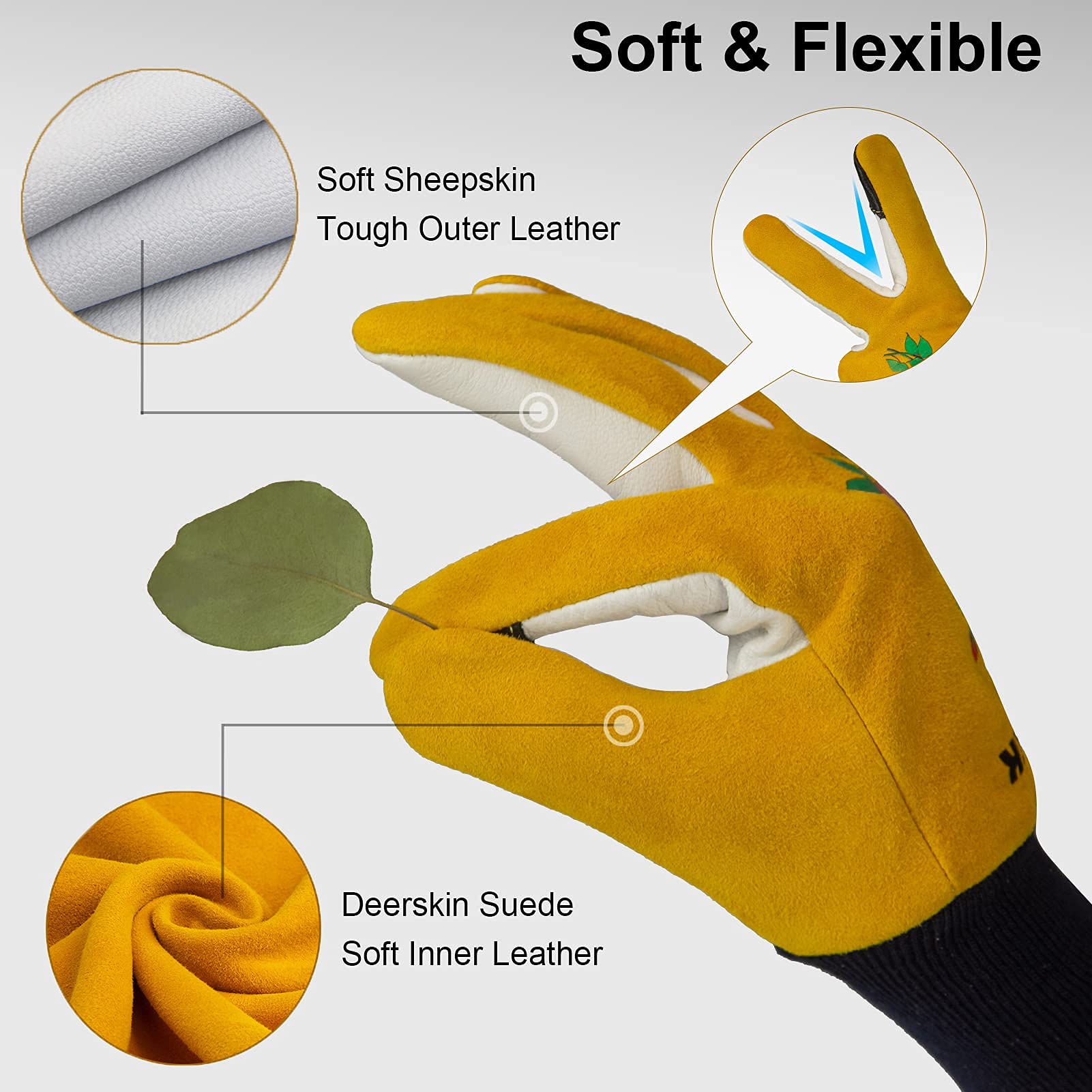 FEISHDEK two-layer palm provides extra puncture resistance.