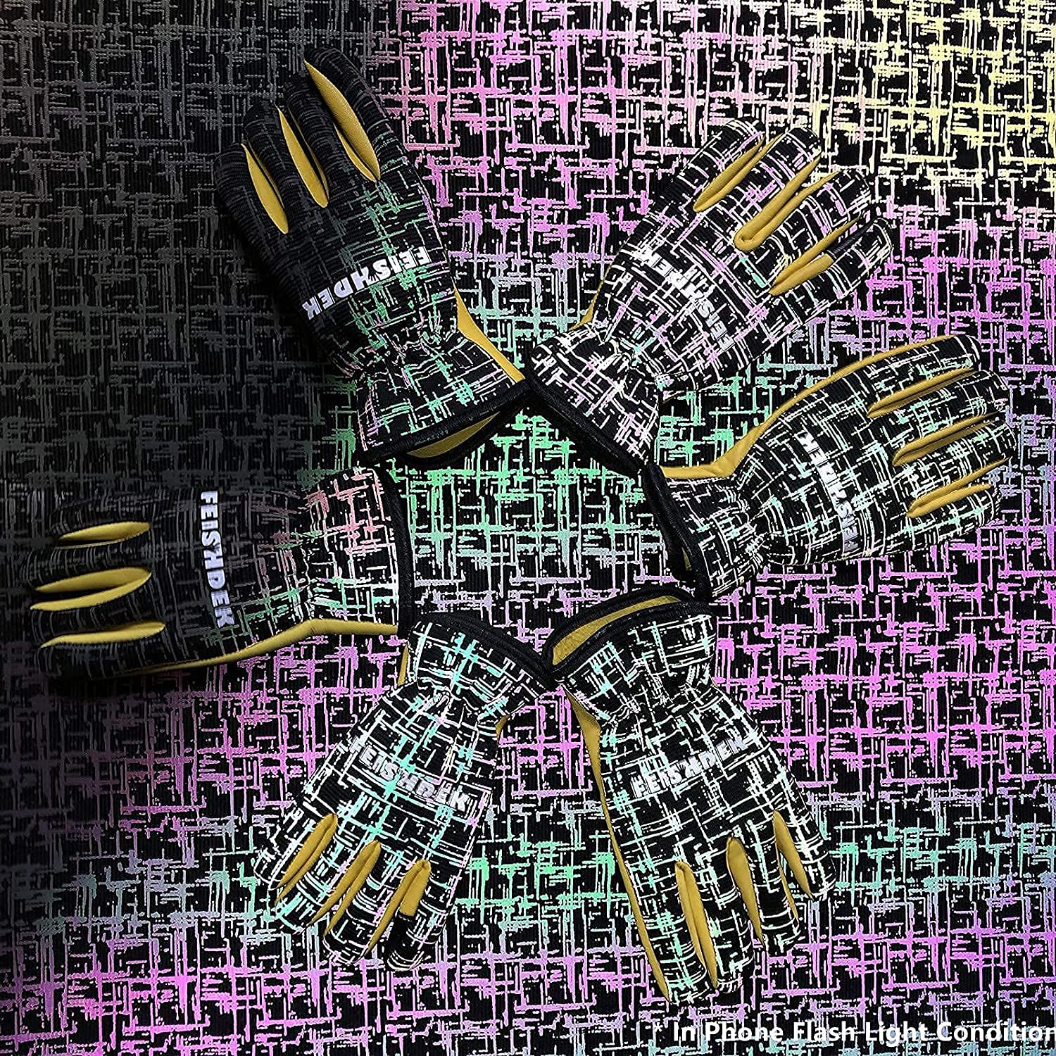 FEISHDEK kids gloves with reflective back for high visibility safety.