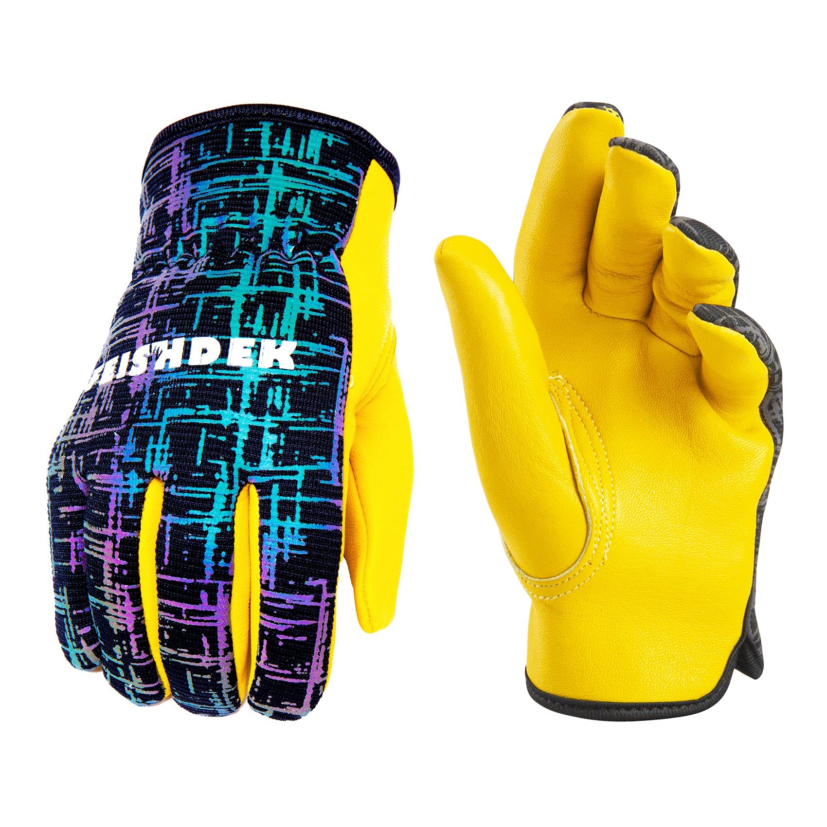 FEISHDEK kids gloves showcase genuine leather for durable wear
