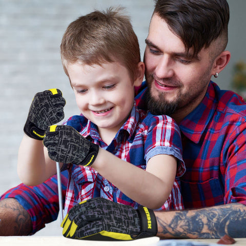 FEISHDEK kids gloves reflective back fabric improves visibility during dusk