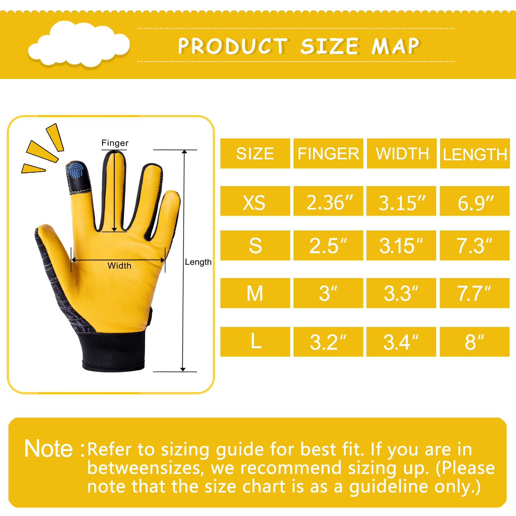 FEISHDEK kids gloves wear-resistant anti-slip leather grip