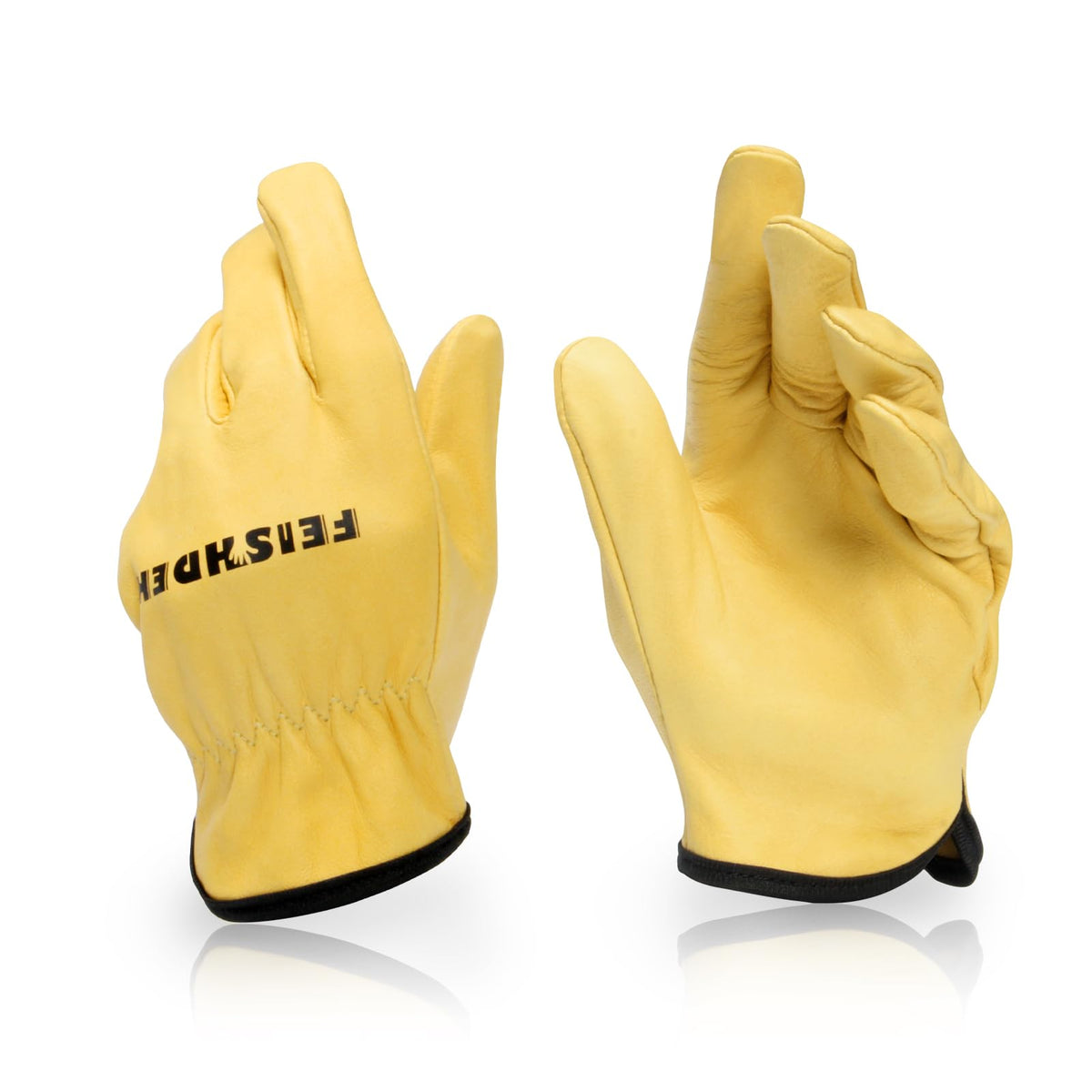 FEISHDEK Kids Leather Gardening Gloves with soft cowhide for gentle gardening.