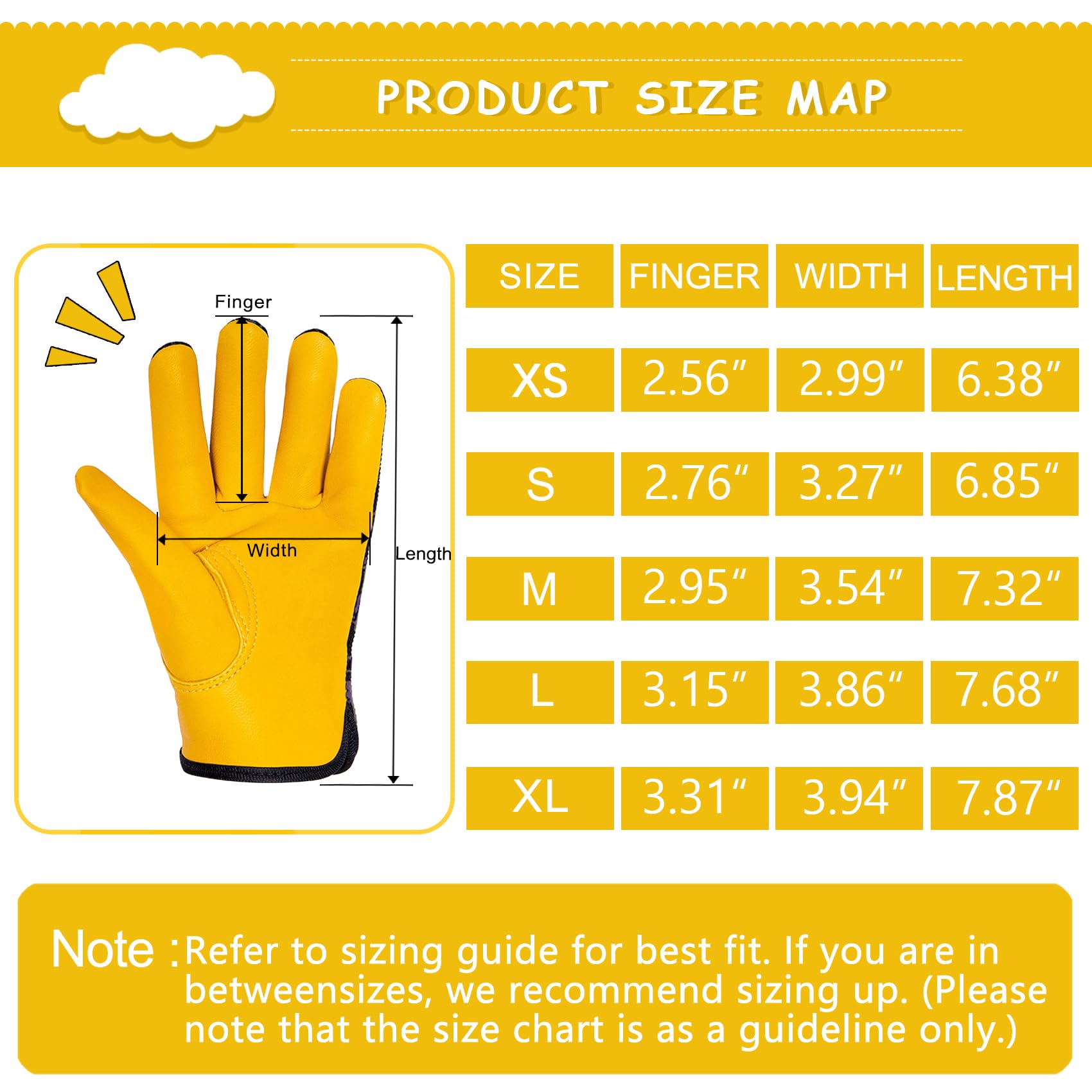 FEISHDEK kids leather work gloves anti-slip palm for secure grip