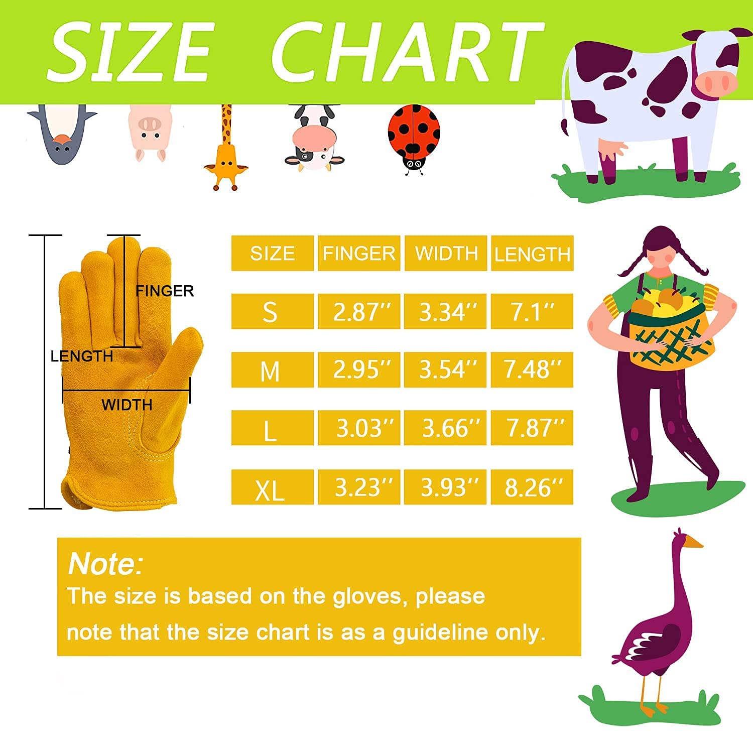 Sizes from Small to X-Large accommodate growing hands.