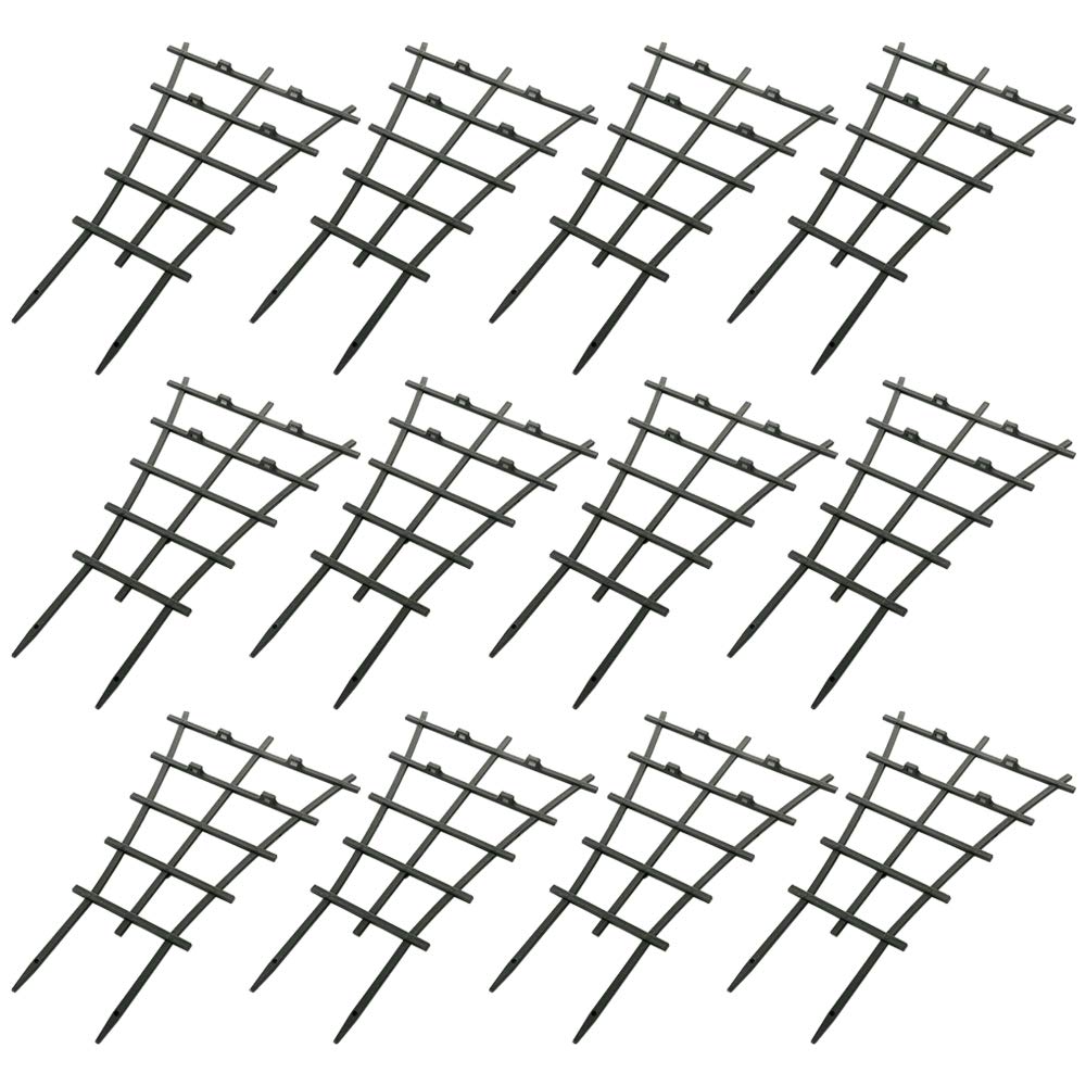 Feitore mini climbing trellis in green supports potted plants for tidy vertical growth.