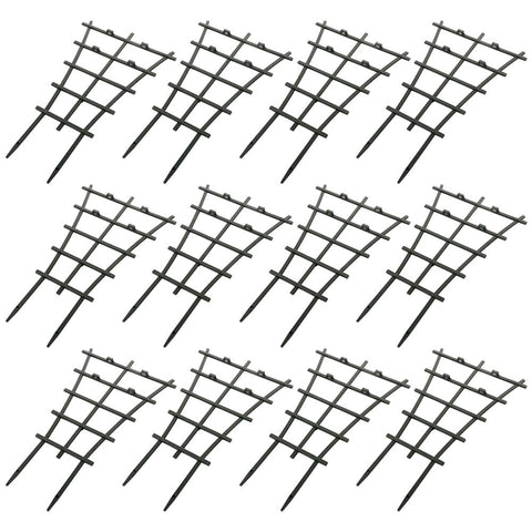 Feitore mini climbing trellis in green supports potted plants for tidy vertical growth.