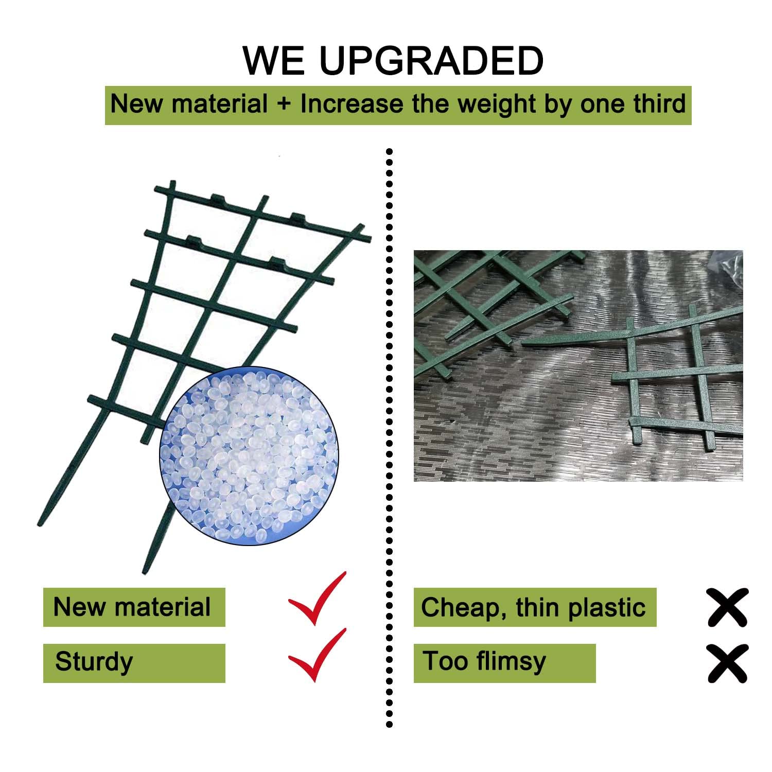 Feitore garden trellis components arranged for a compact pot setup.