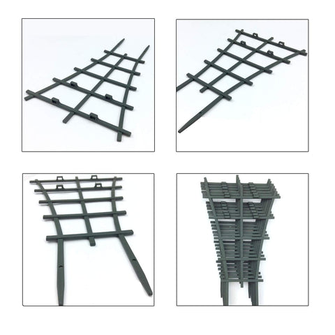 Feitore garden trellis kit keeps vines organized during harvests.