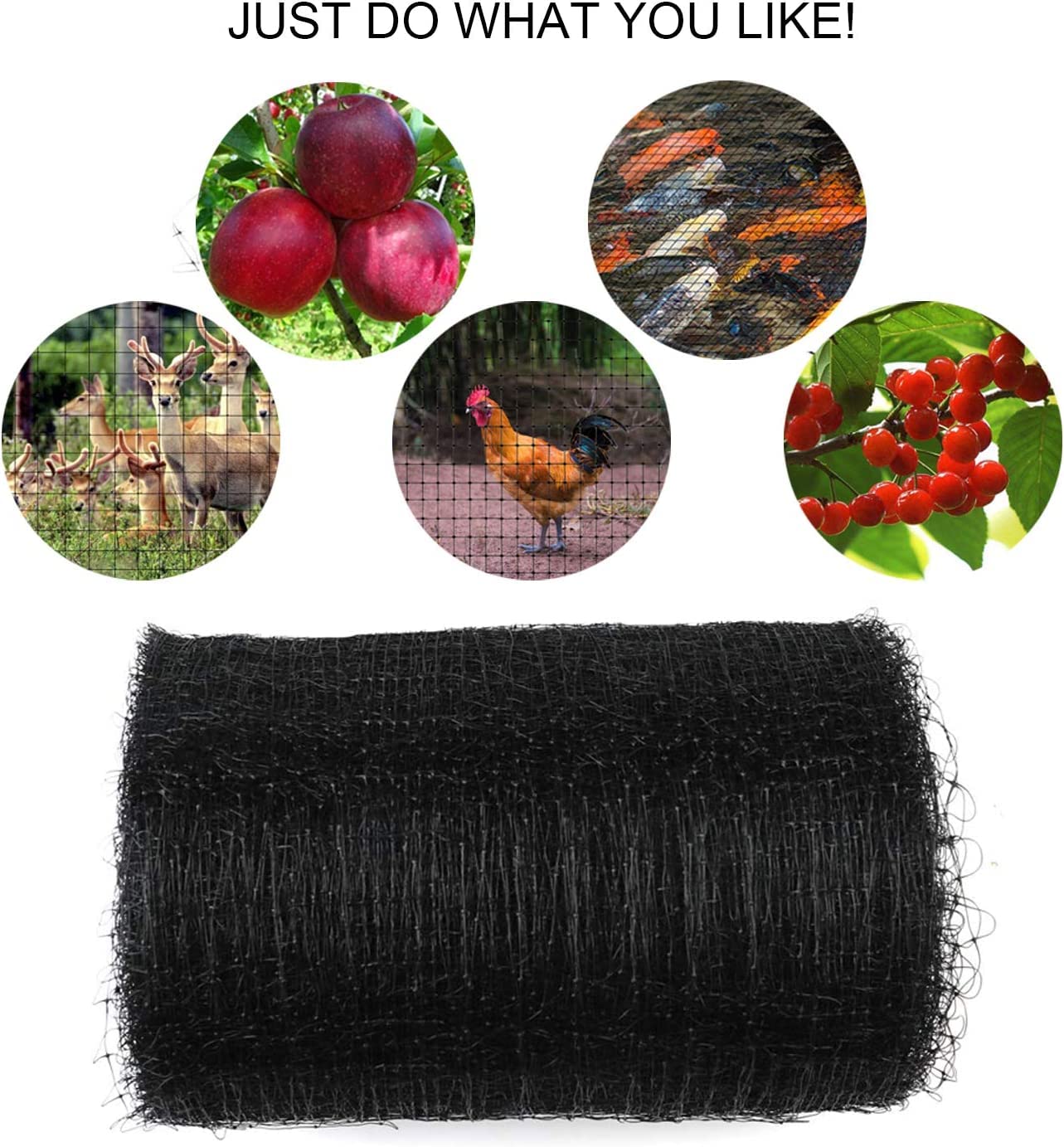 Feitore netting accessories nails and ties shown for quick installation