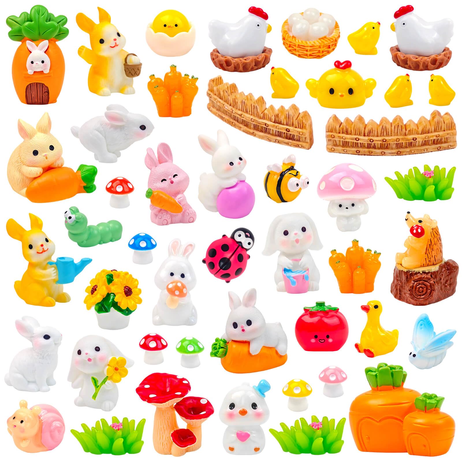 Feivando Easter bunny figurine for brightening indoor spaces and festive displays.