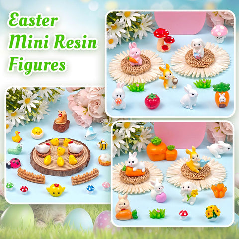 Feivando mini resin decorations for shelves, desks, and festive tables.