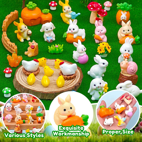 Feivando mixed animal figures showcase spring charm for crafts and decor.