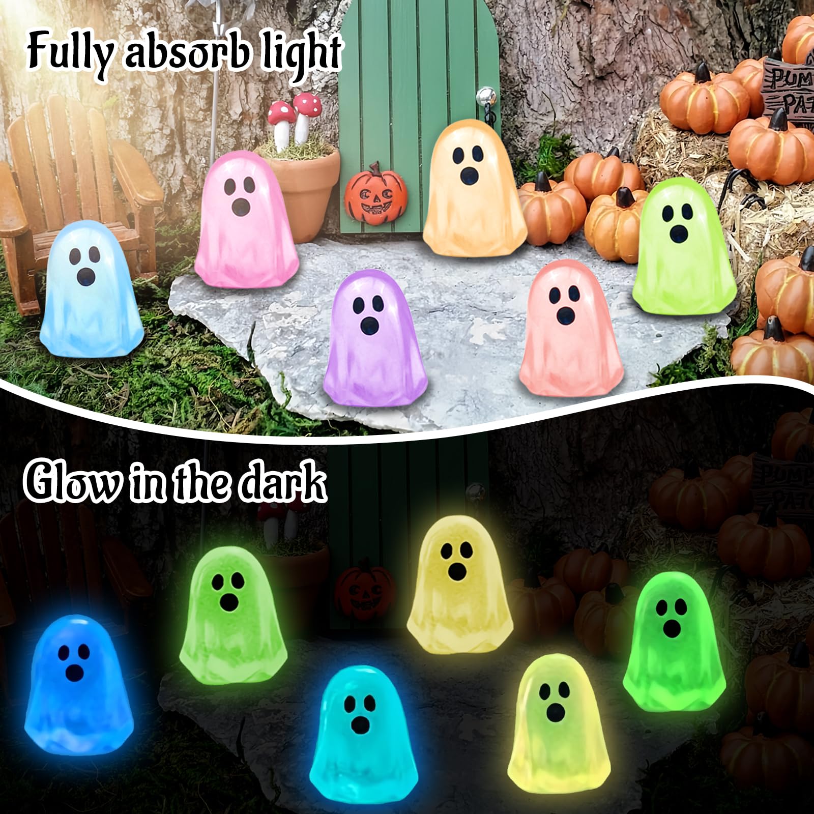 Feivando glow in the dark ghosts brighten night displays
