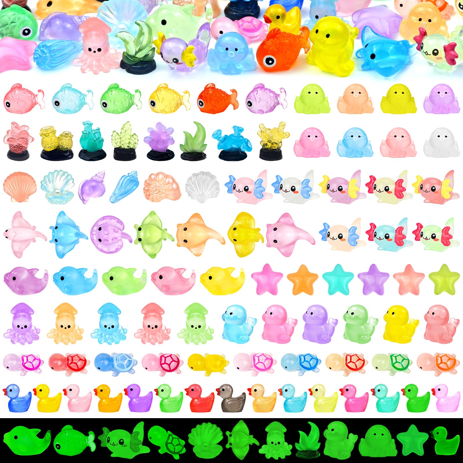 Feivando luminous axolotl figurine glows softly for terrarium or fairy garden décor.