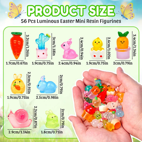 Feivando chick figurine luminous in the dark, adds playful ambiance to Easter displays