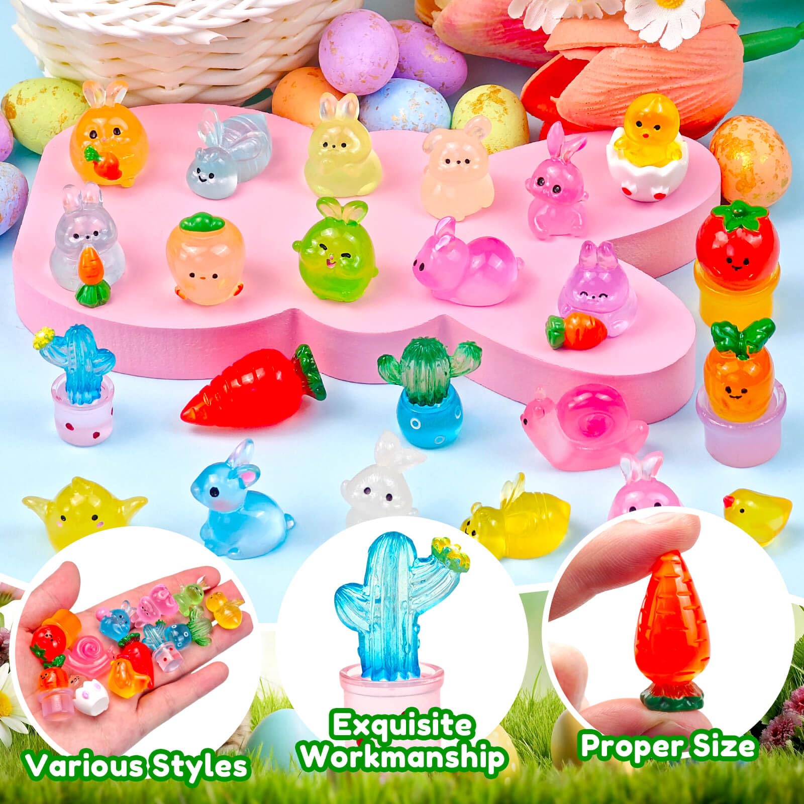 Feivando garden-scene figures illuminate outdoor setups with color and whimsy