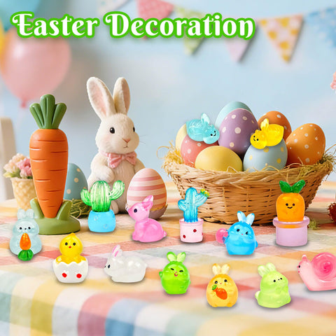 Feivando potted bunny figurine adds bright ambience to plant pots