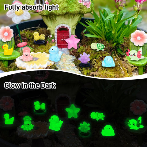 Feivando luminous manta ray figurine brightens shelves and aquatic dioramas after dark.