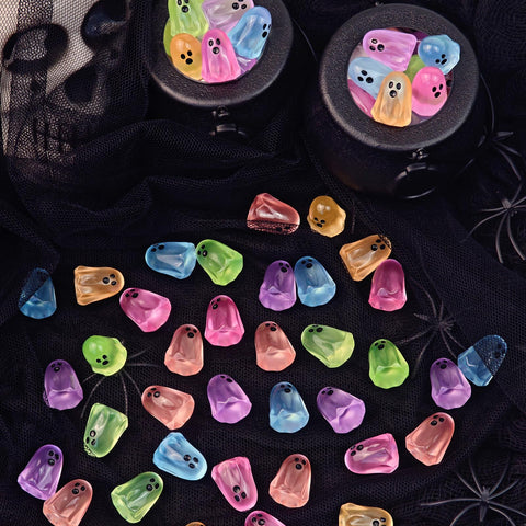 Feivando resin mini ghosts with durable, waterproof finish