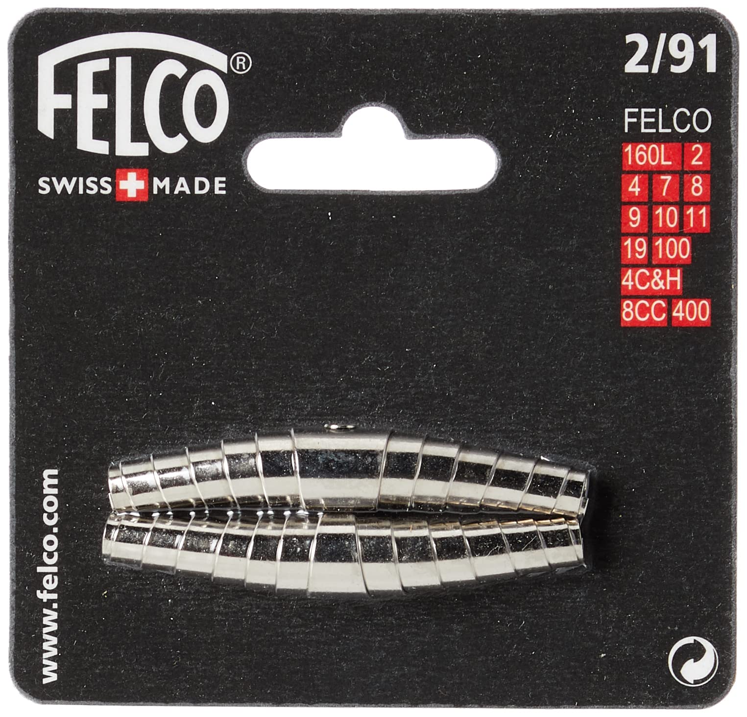 Felco 291 replacement springs in front view packaging, ready to restore pruning performance.