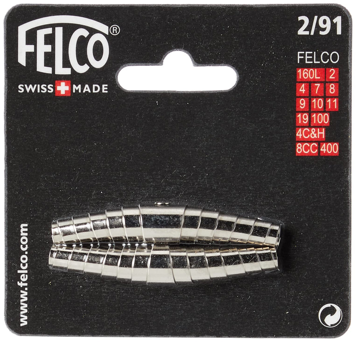 Felco 291 replacement springs in front view packaging, ready to restore pruning performance.