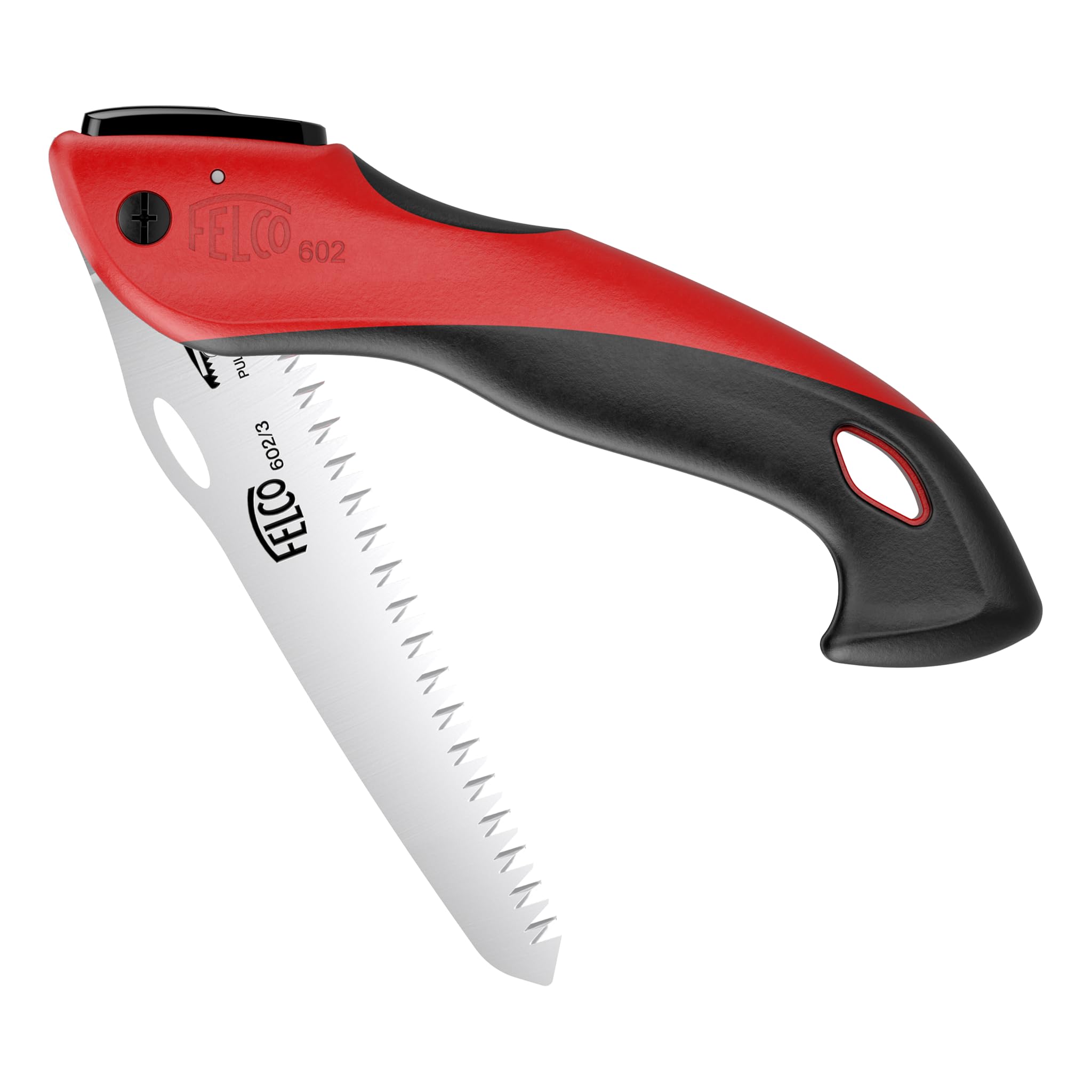 FELCO 602 compact folding design fits in tool belt for quick pruning