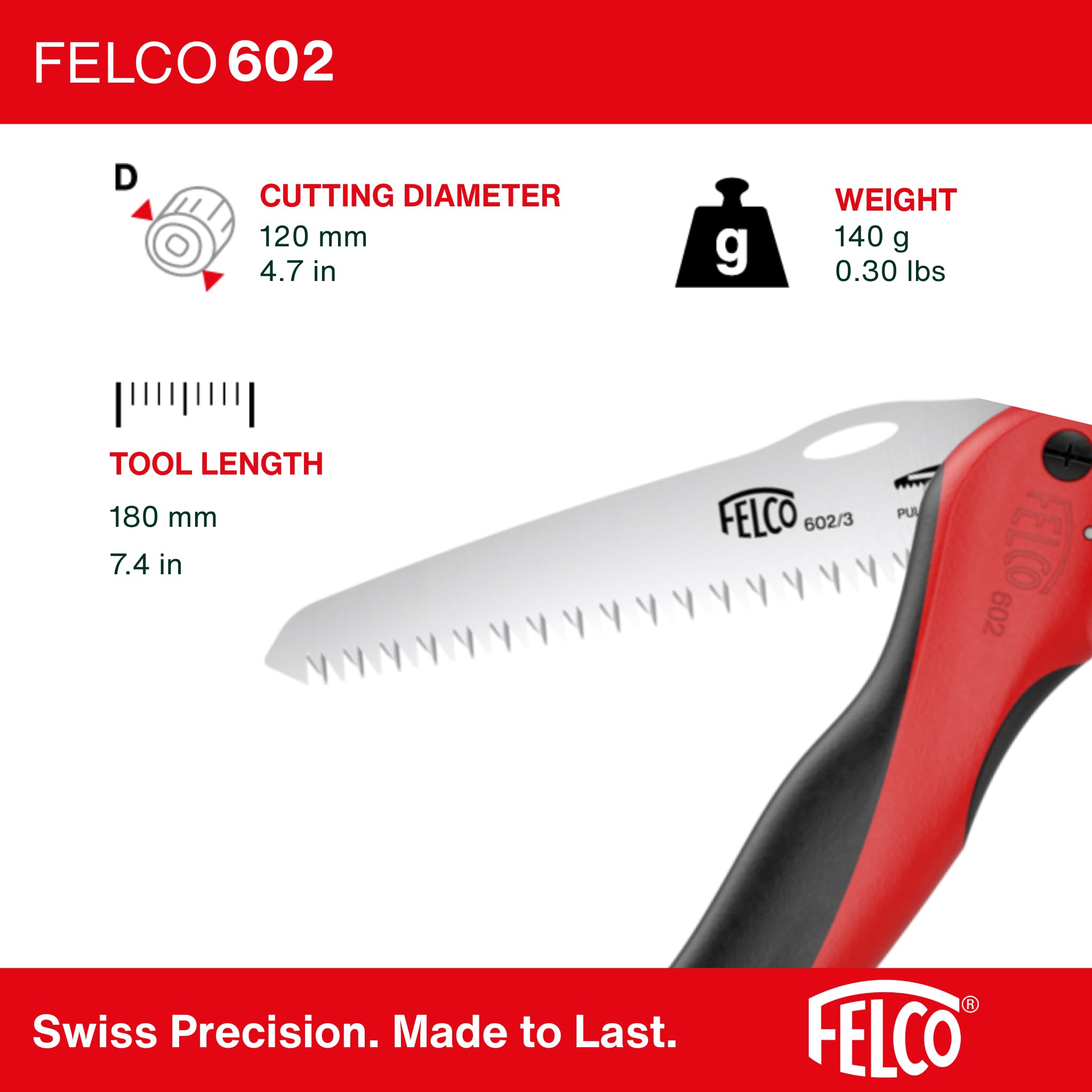 FELCO 602 ideal for vineyard pruning with a compact, sturdy blade