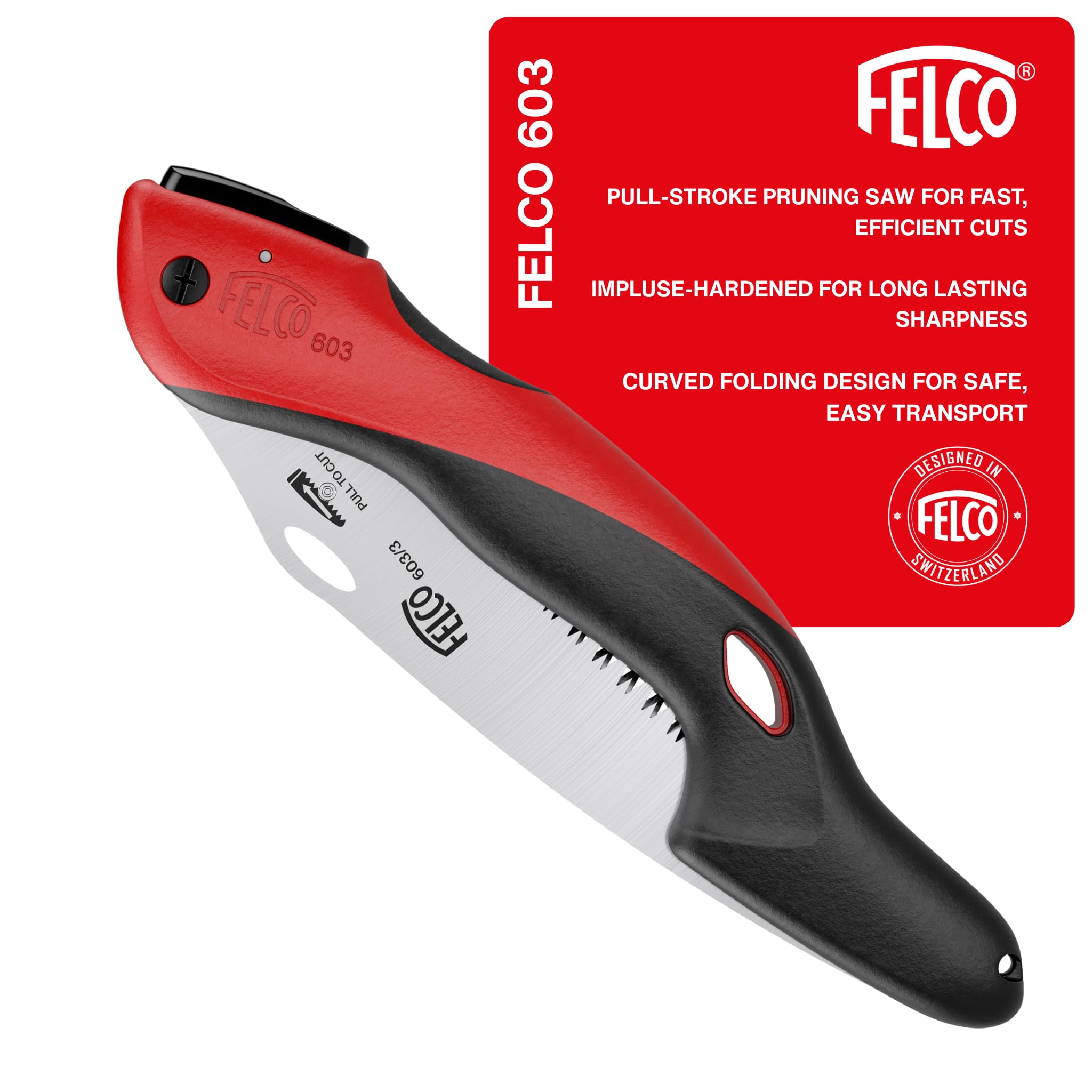 FELCO 603 folding saw curved blade for fast pruning at height.