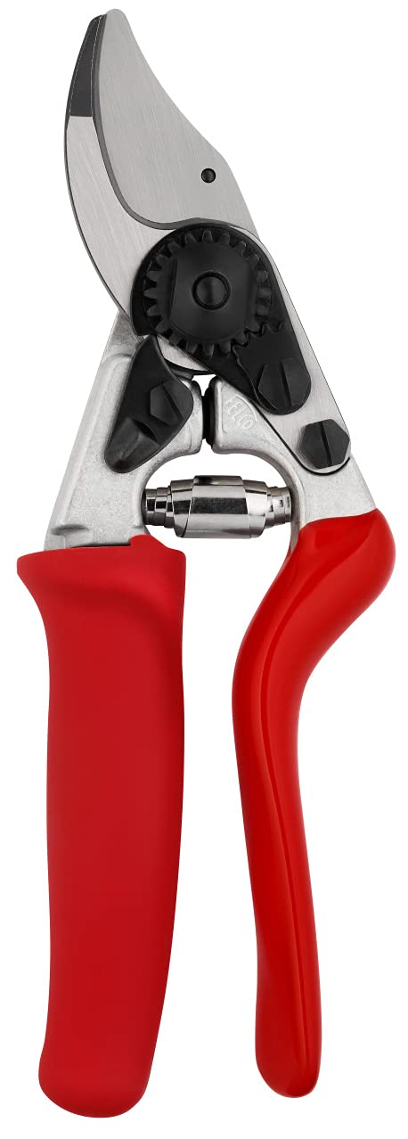 Felco F15 pruning shears close-up with a compact handle for precise cuts.