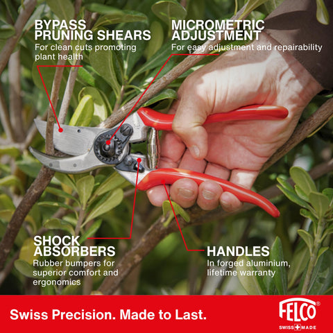 Felco F2 replaceable Swiss blade for long-term performance.