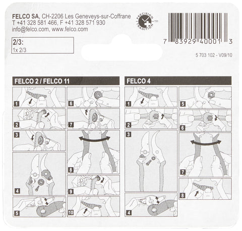 Felco hardened steel blade, durable edge for long-lasting pruning performance