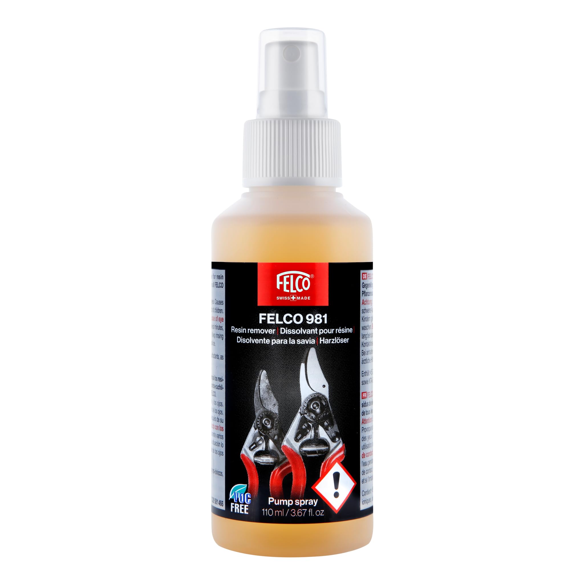FELCO981 plant resin remover spray bottle cleans pruning blades for smooth cuts