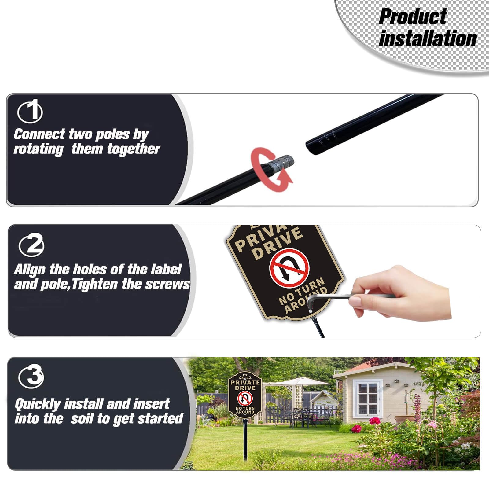 Felexdo 36-inch steel stake provides sturdy outdoor mounting
