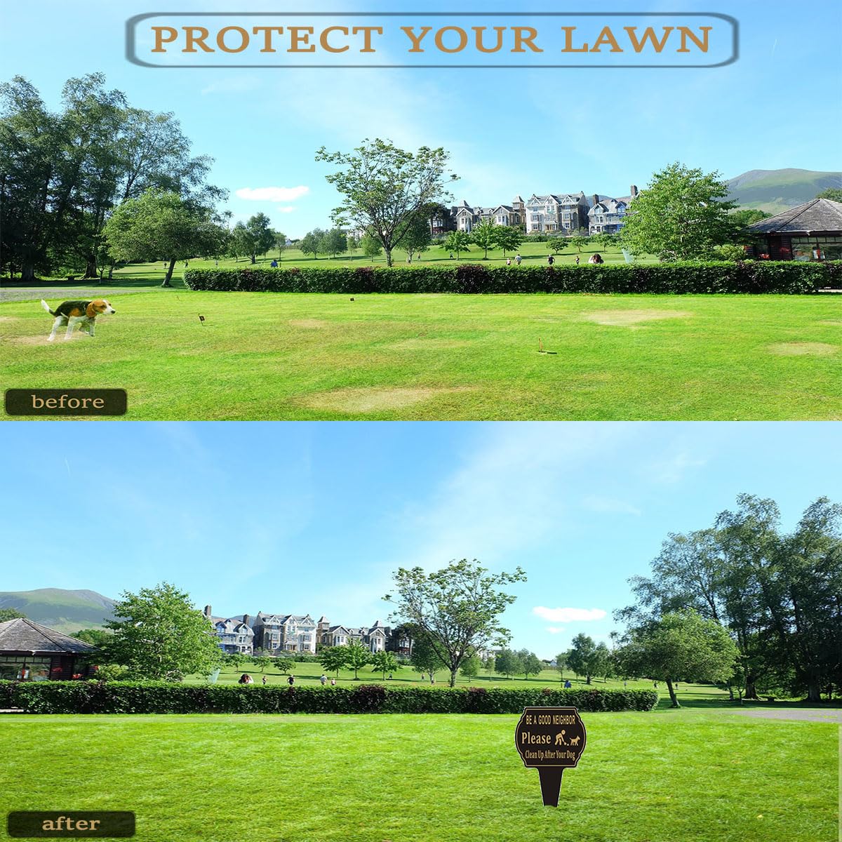 Felexdo Clean Up sign double-sided print, legible from multiple angles.