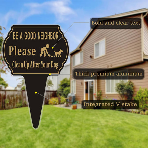 Felexdo Clean Up sign integrated stake for quick, tool-free installation.