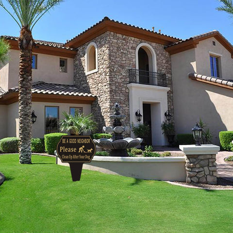 Felexdo Clean Up yard sign installed in the ground demonstrates stable outdoor placement.