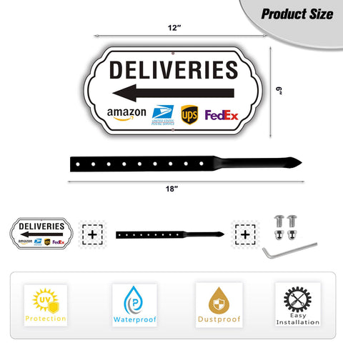 Felexdo 18-inch steel stake anchors the sign outdoors