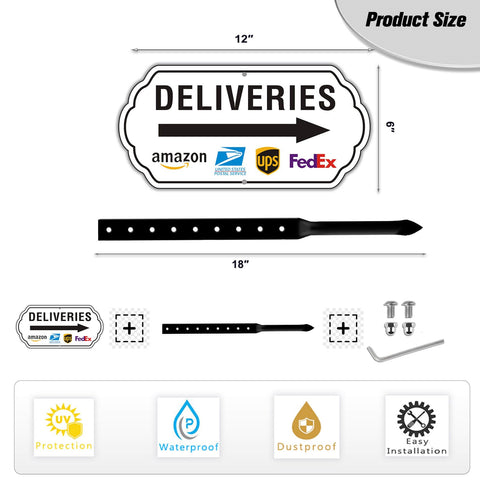 Felexdo 18 inch steel stake supports sturdy outdoor display