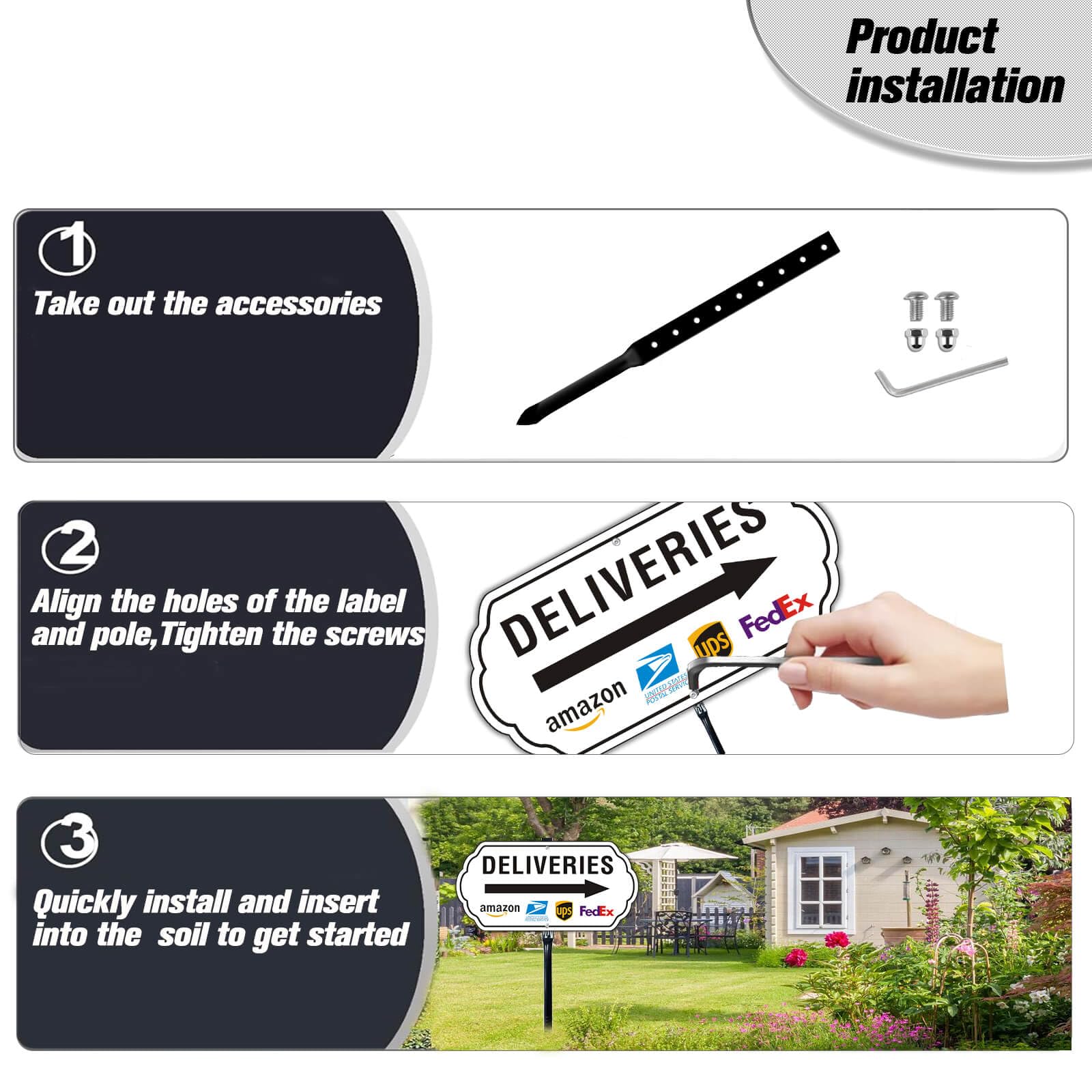 Felexdo delivery sign arrow right guides couriers