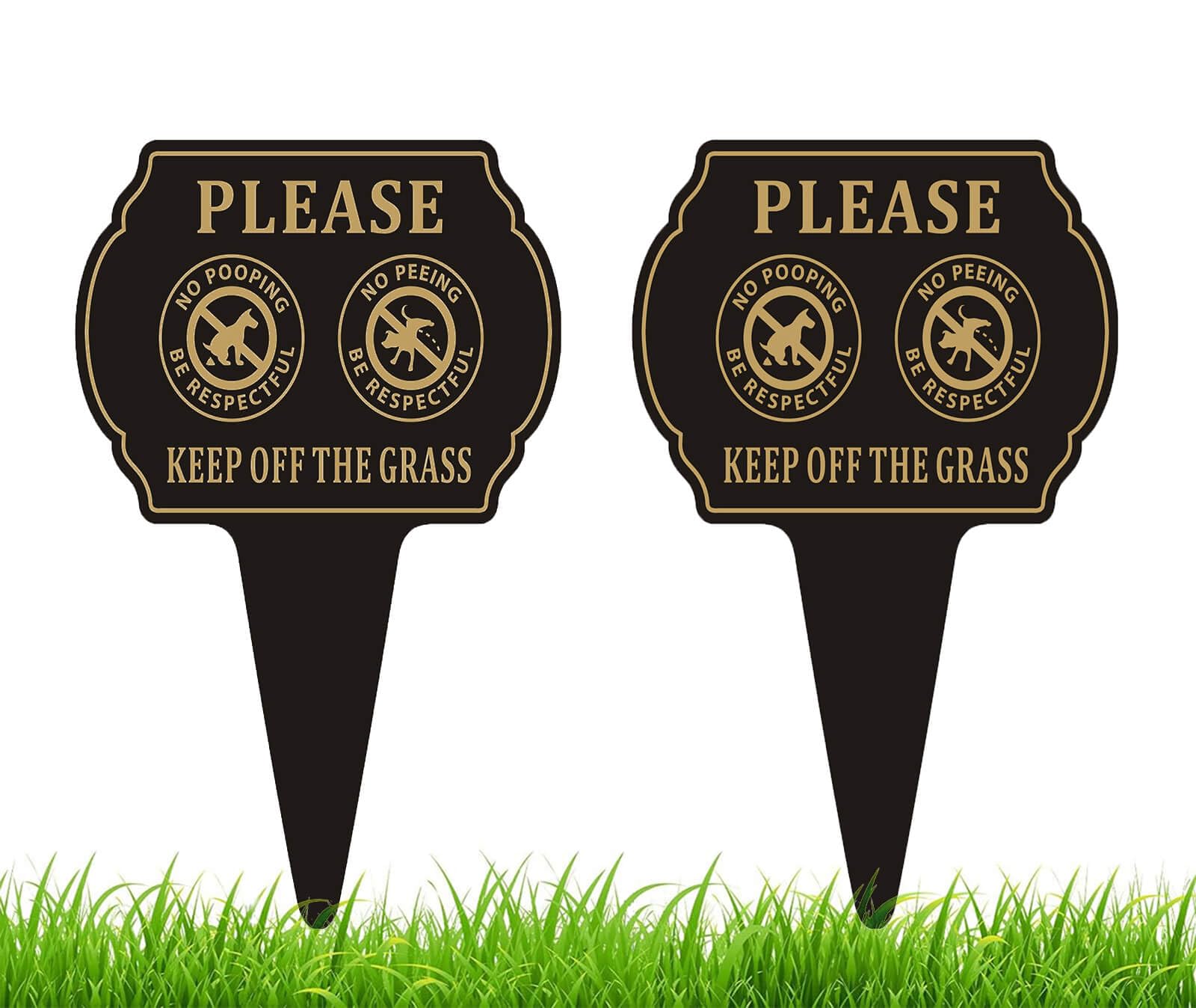 Felexdo no-poop sign yard 13.6x9.6 clearly keeps dogs off the grass