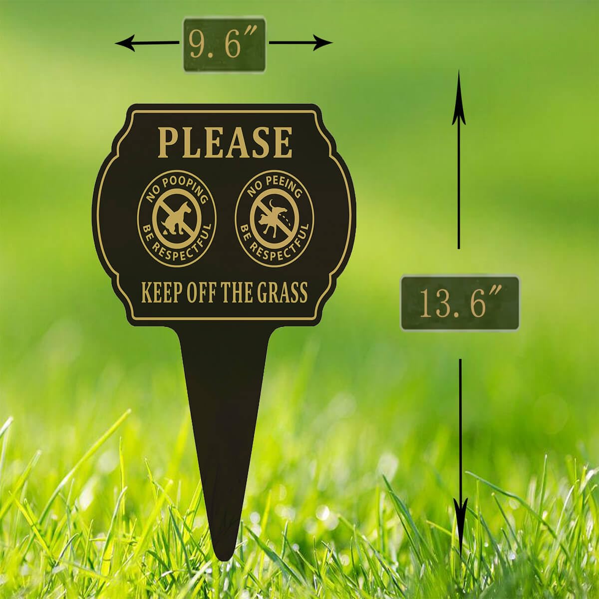 Felexdo polite reminder helps deter grass trespass without harsh wording.
