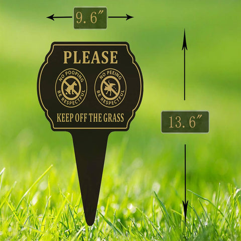 Felexdo polite reminder helps deter grass trespass without harsh wording.
