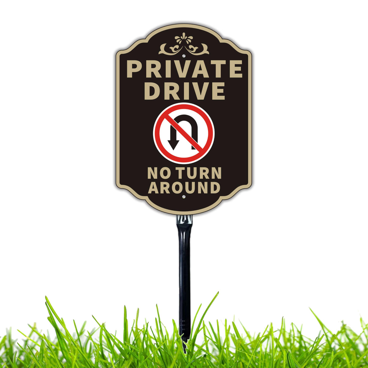 Felexdo private drive sign 14x10 with reflective lettering for outdoor visibility