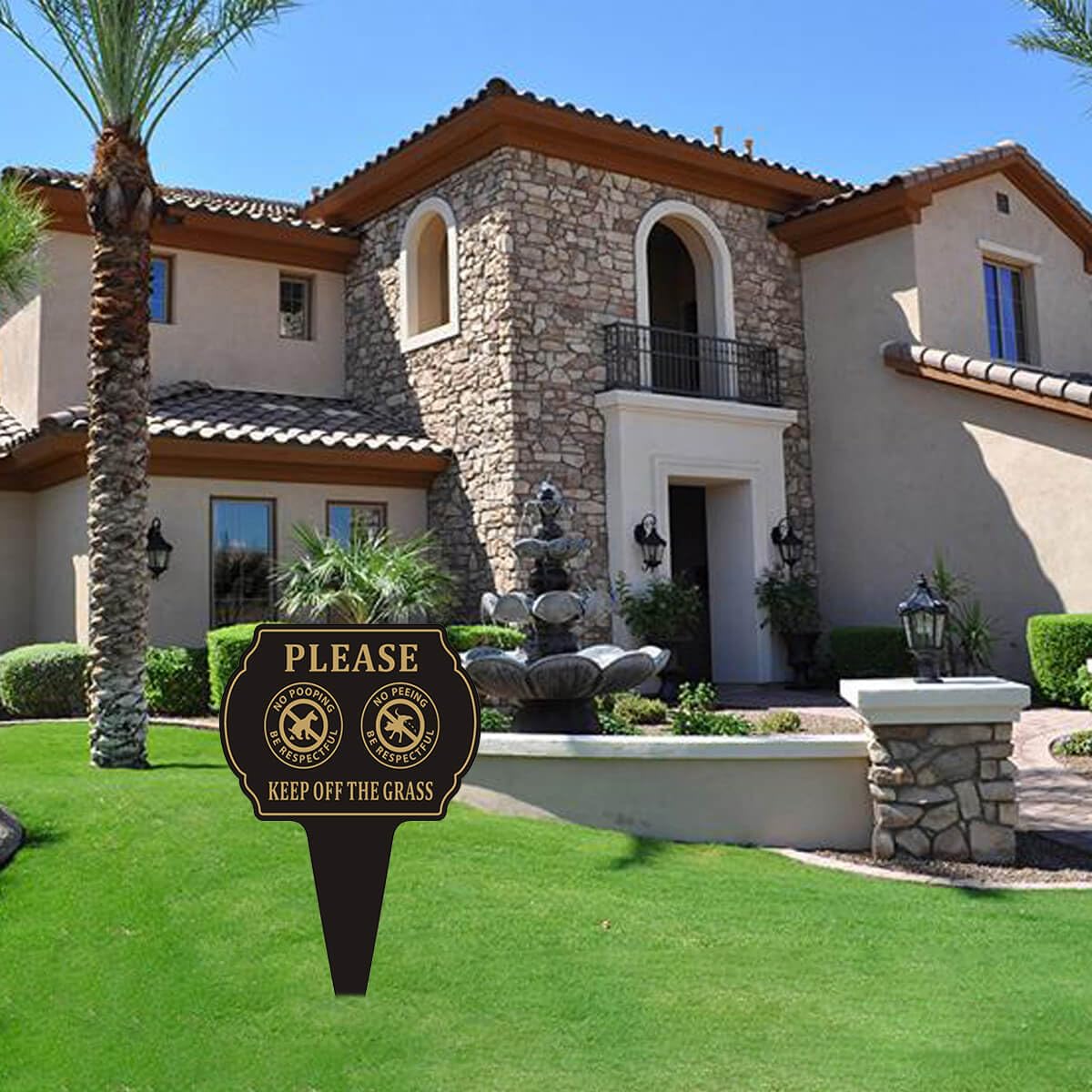 Felexdo weatherproof yard sign stands up to outdoor elements.